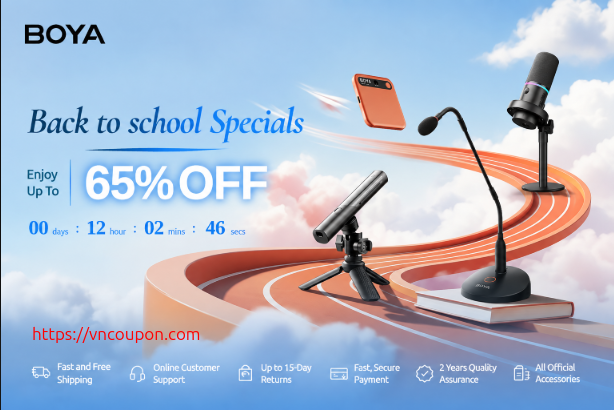 BOYA – Back to school Deals of 2026 – Save Up to 65%.