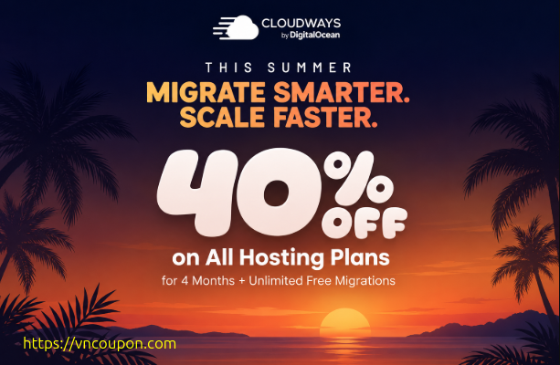 Cloudways Coupon Codes in September 2026 – 40% off for 4 months
