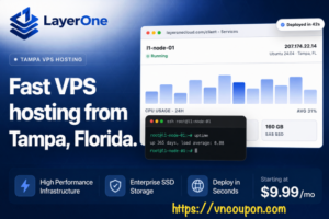 LayerOne – KVM VPS from $17.99/Year – 50% Deposit Bonus