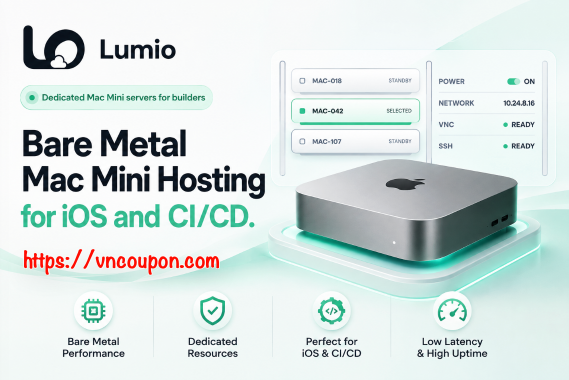 Lumio Mac Mini Dedicated Server in Japan – from $180/month