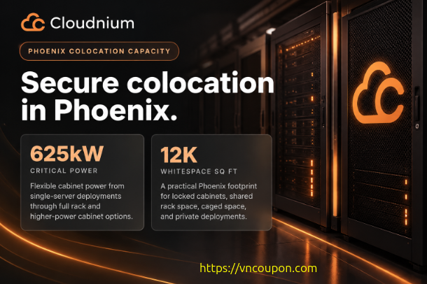 Cloudnium Phoenix Colocation Launch Special: 1U From $29/Mo