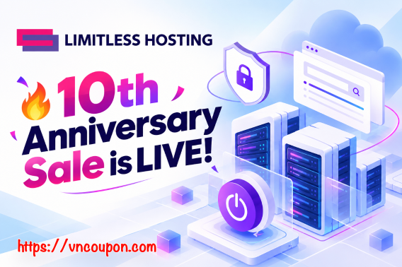 Limitless Hosting 10th Anniversary Sale – Up to 60% Off – From $2.40/Year