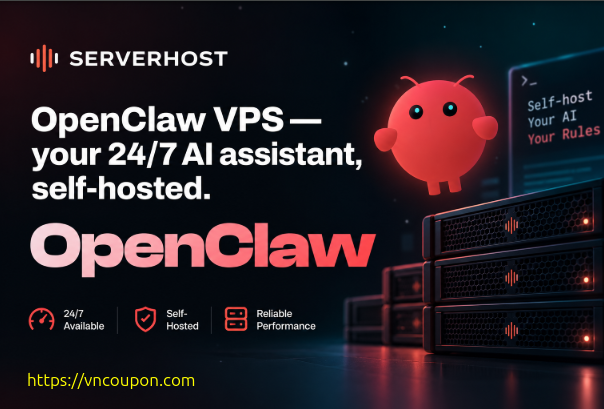 OpenClaw VPS by ServerHost – Self-Hosted AI Assistant $8/mo
