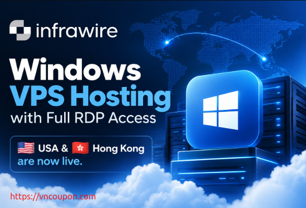 Infrawire Windows VPS: 10% Off for Life from €7.47/mo