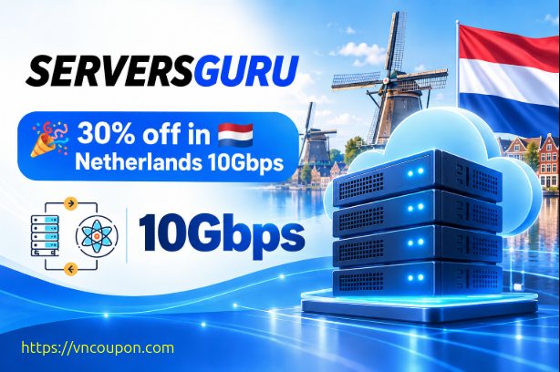 Servers Guru Netherlands 10Gbps VPS: 30% Off for Life
